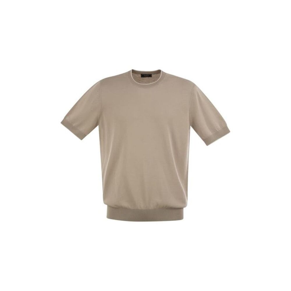 PESERICO Pesericco Men's Short Sleeve Knit T-Shirt Men SAND T-Shirts